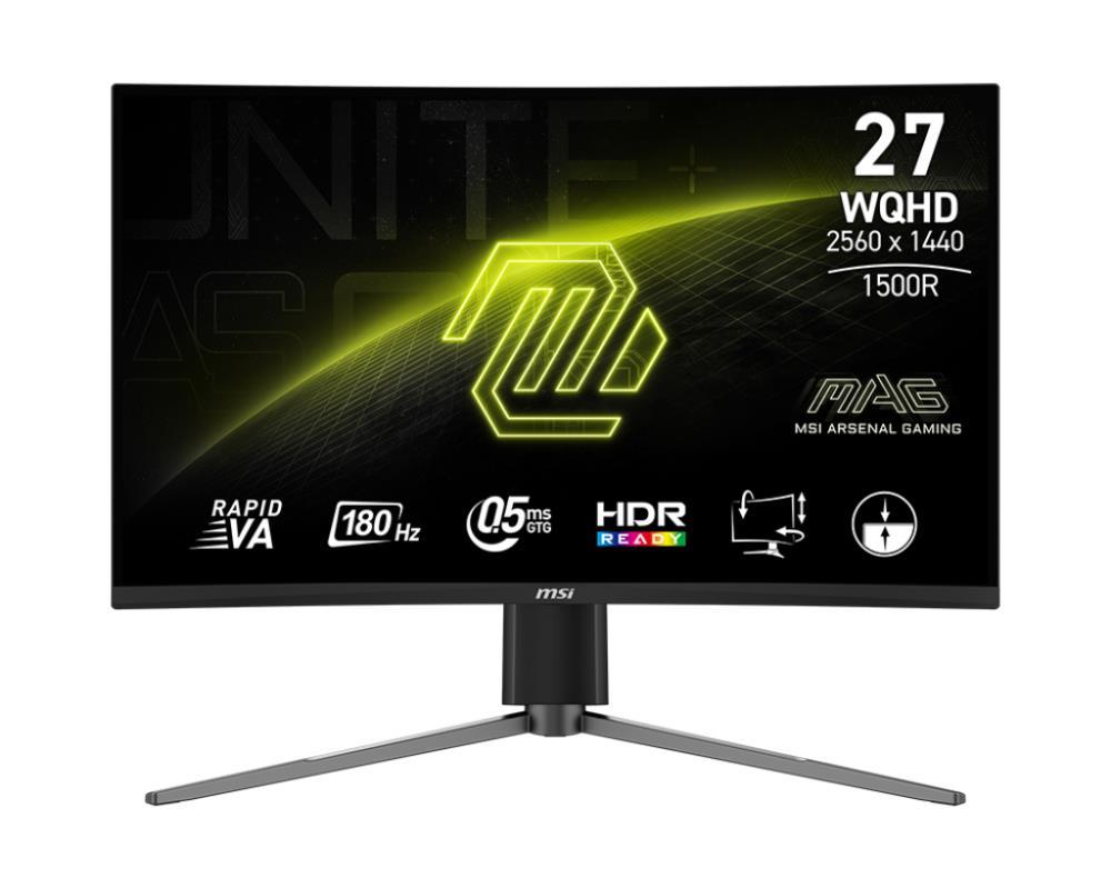 LCD Monitor MSI MAG 27CQ6PF 27   Gaming Panel VA 2560x1440 16 9 180 Hz 0 5 ms Colour Black MAG27CQ6PF