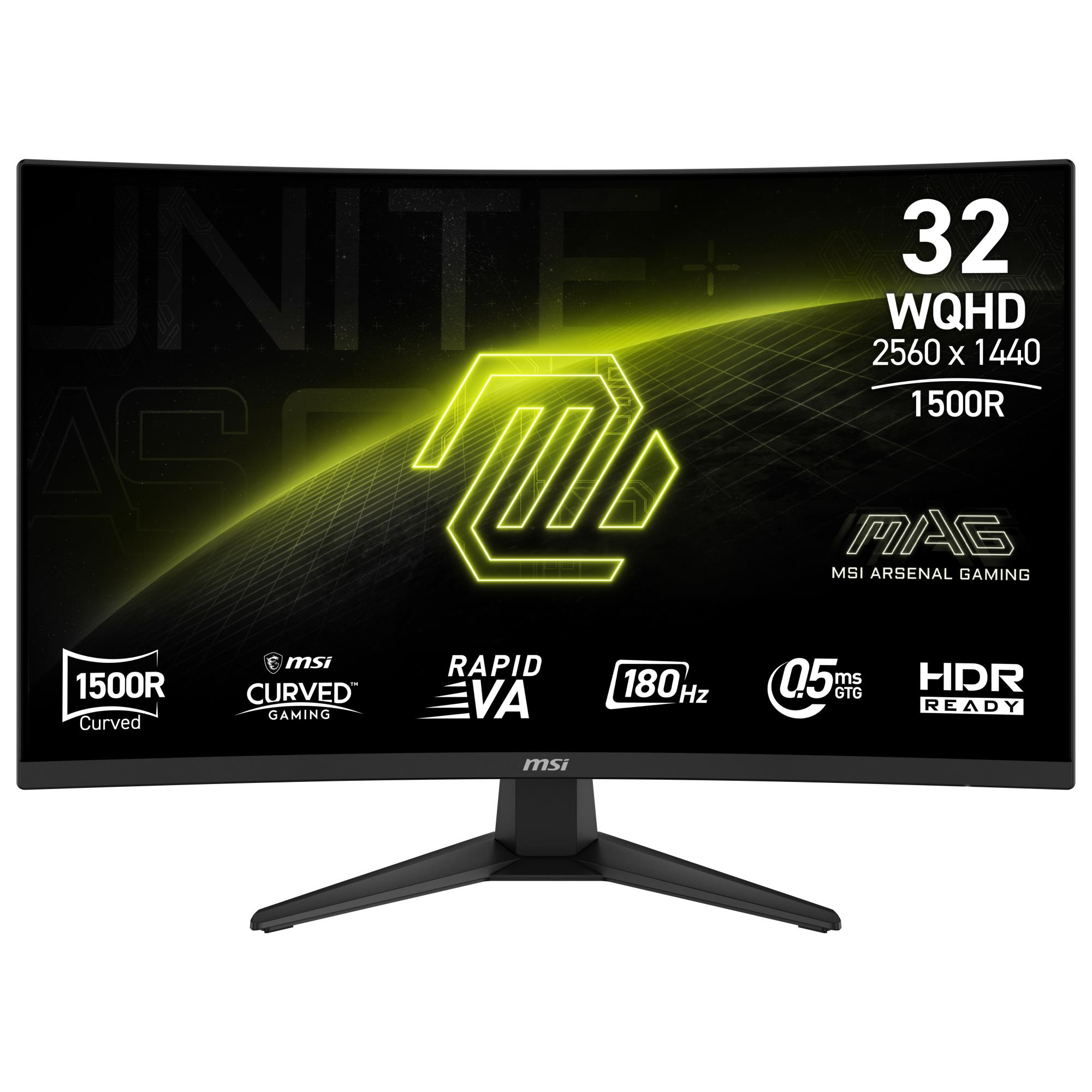 LCD Monitor MSI MAG 321CQF E18 31 5   Gaming Curved Panel VA 2560x1440 16 9 180 Hz 0 5 ms MAG321CQFE18