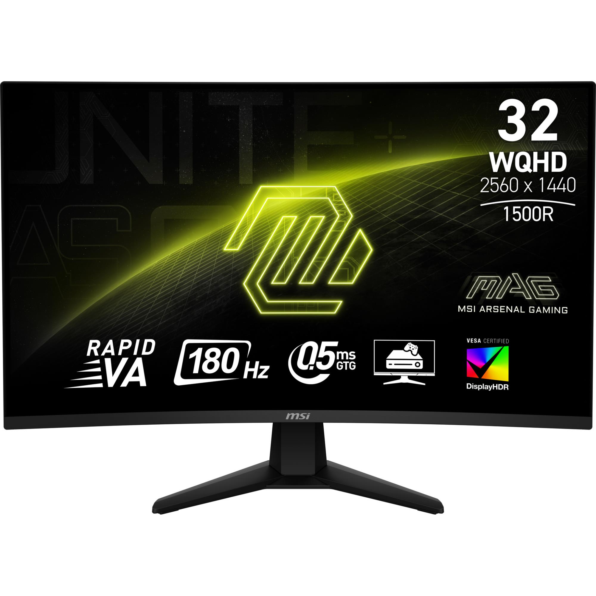 LCD Monitor MSI MAG 32CQ6F 31 5   Gaming Curved Panel VA 2560x1440 16 9 180 Hz 0 5 ms MAG32CQ6F