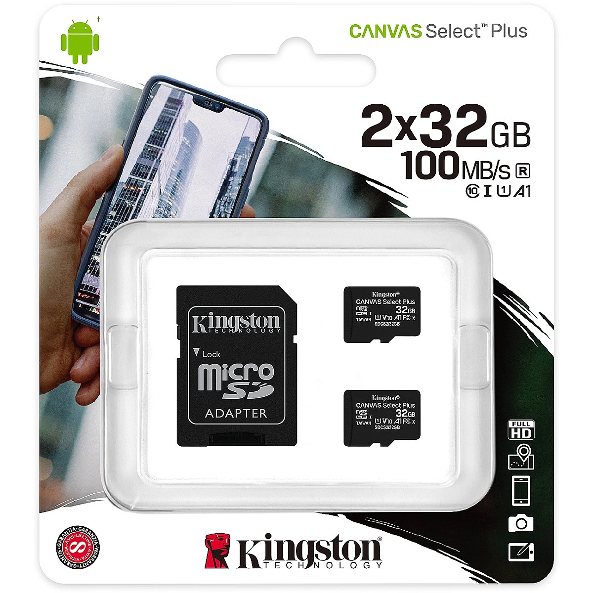 MEMORY MICRO SDHC 32GB UHS-I 2PACK SDCS2 32GB-2P1A KINGSTON
