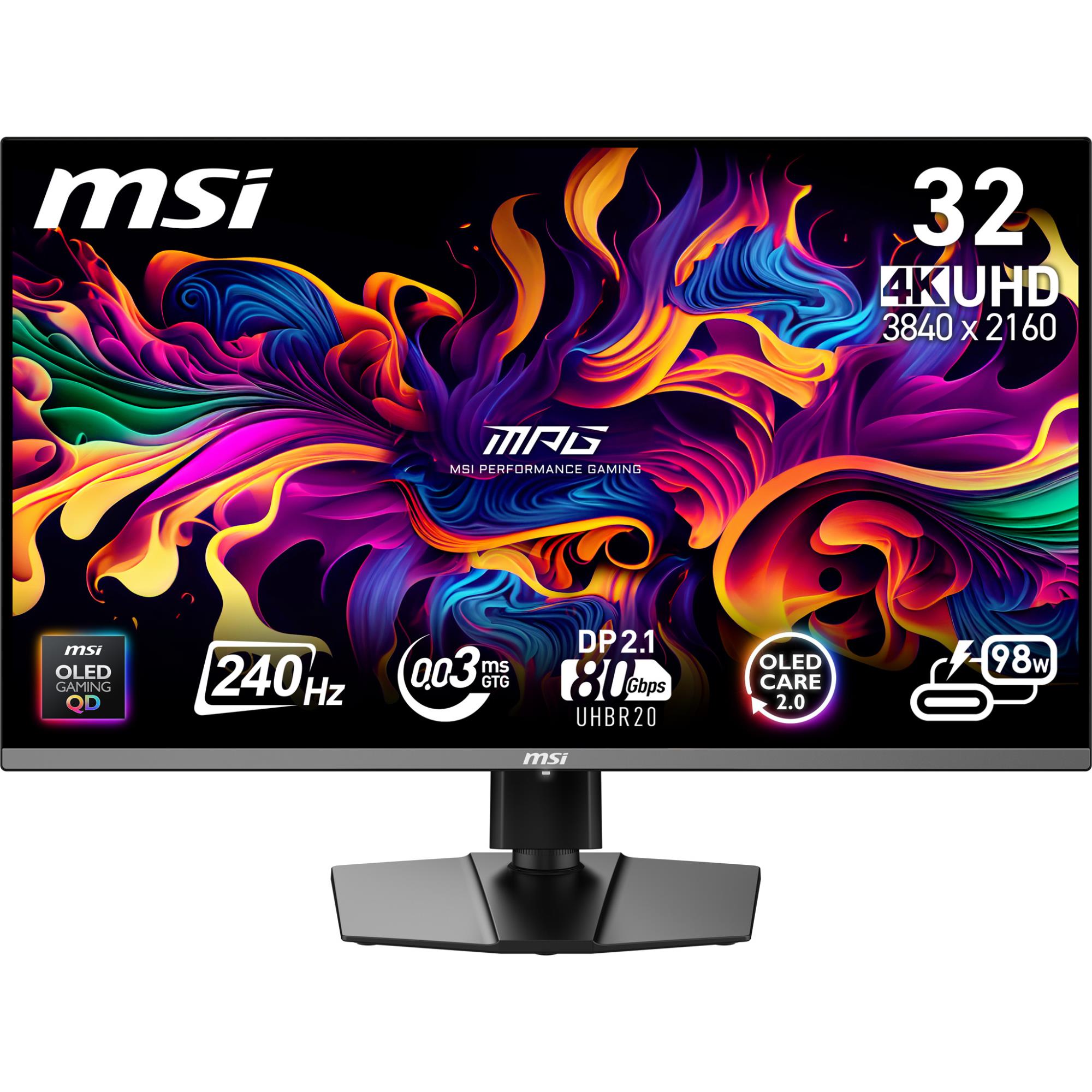 Monitor MSI MPG 322URX QD-OLED 31 5   Gaming 4K Panel QD-OLED 3840x2160 16 9 0 03 ms MPG322URXQD-OLED