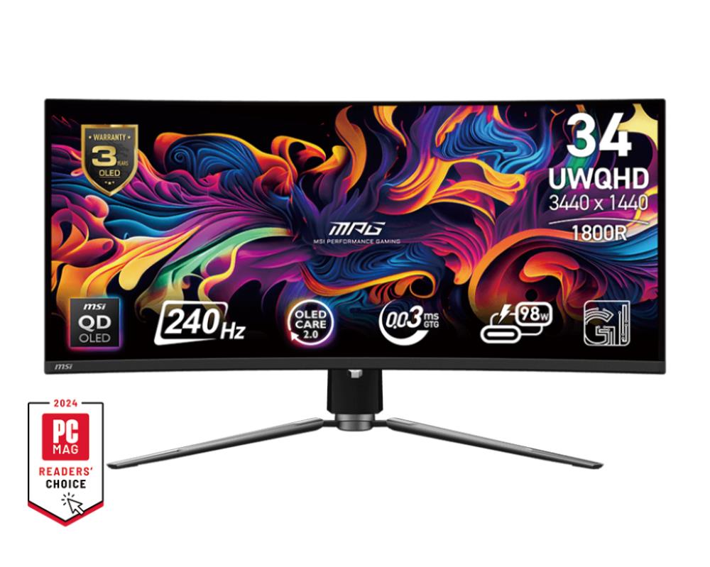 Monitor MSI 34    3440 x 1440 pixels UltraWide Quad HD Native aspect ratio 21 9 QD-OLED Curved MPG341CQPXQD-OLED