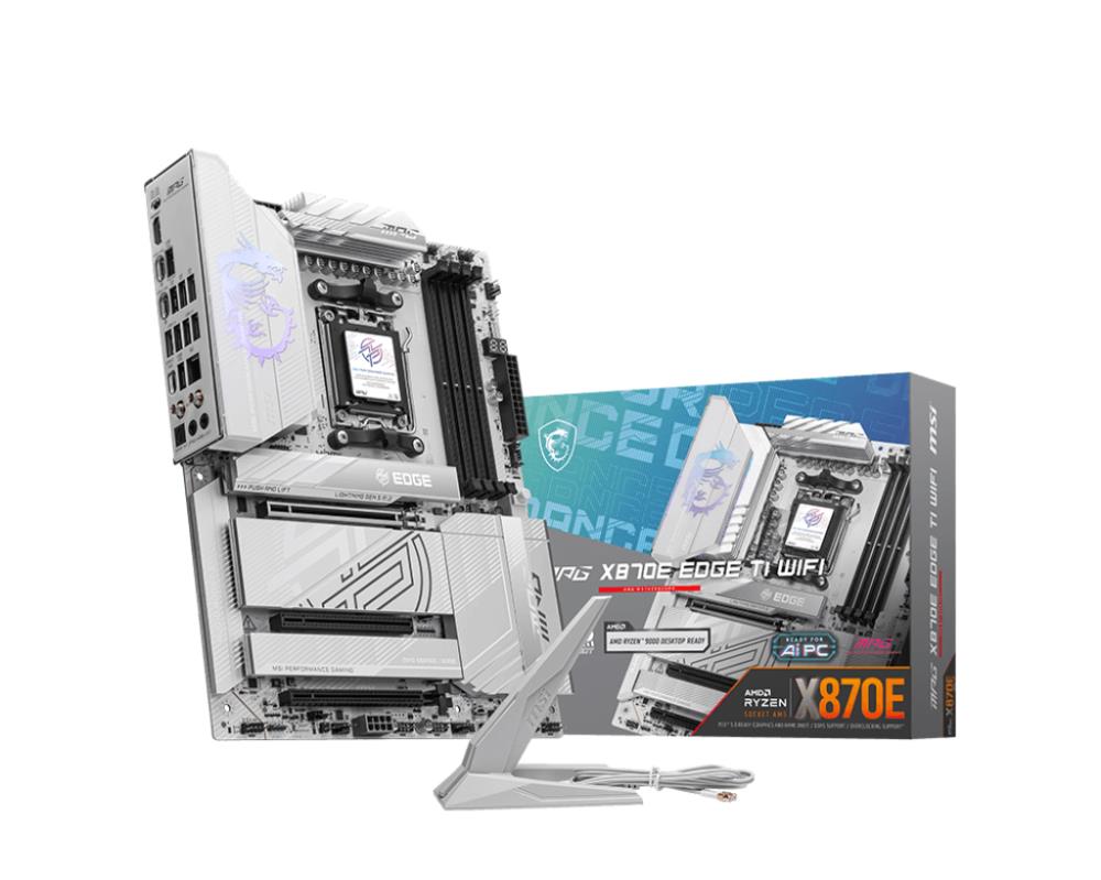 Mainboard MSI AMD X870E SAM5 ATX Memory DDR5 Memory slots 4 3xPCI-Express 16x 4xM 2 1xHDMI 1xAudio-In 1xAudio-Out 4xUSB 2 0 5xUSB 3 2 3xUSB-C 1xOptical S PDIF 1xRJ45 MPGX870EEDGETIWIFI