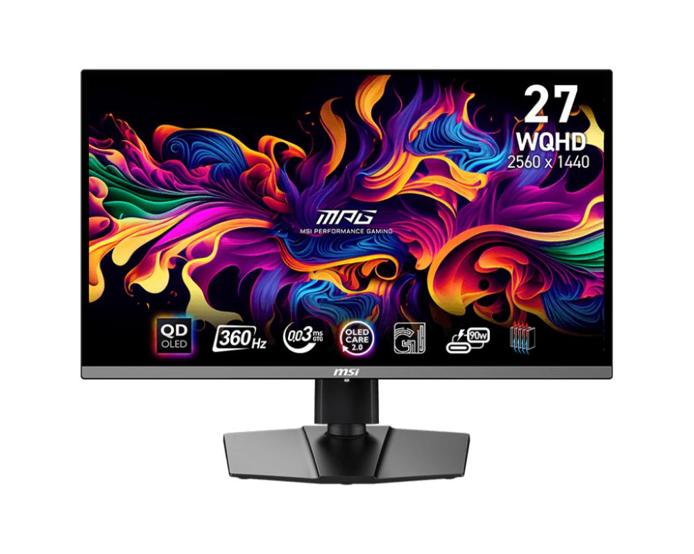 Monitor MSI MPG 271QRX QD-OLED 26 5   Gaming Panel QD-OLED 2560x1440 16 9 360Hz Matte 0 03 ms Swivel Pivot Height adjustable Tilt Colour Black MPG271QRXQD-OLED