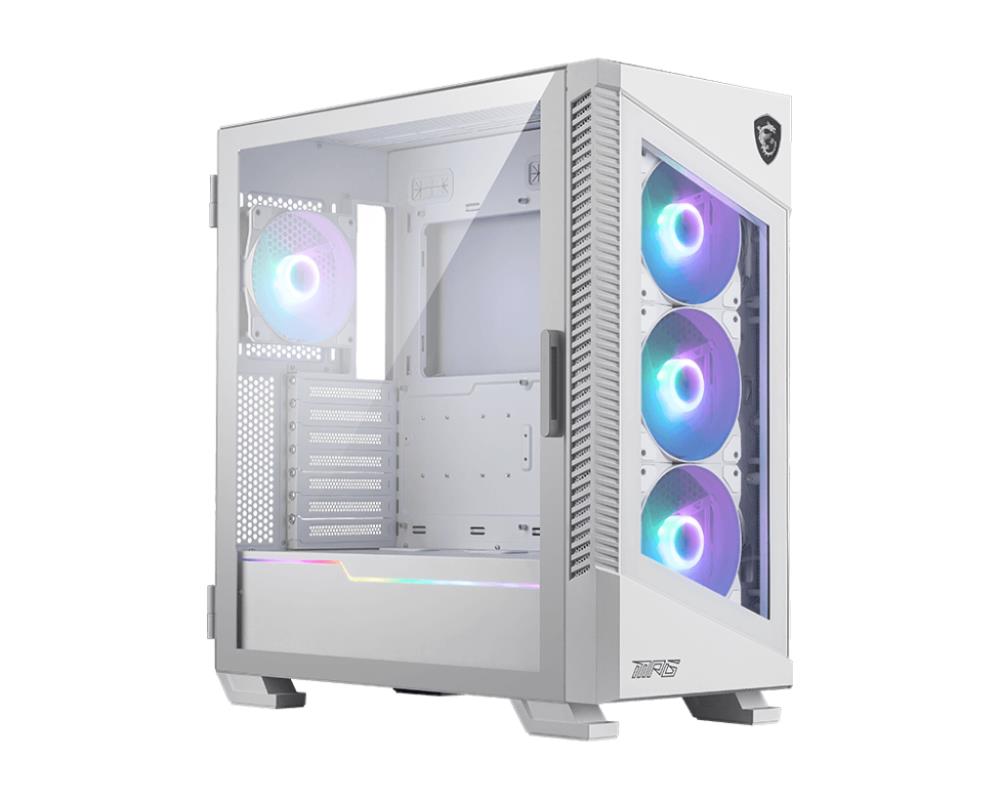 Case MSI MPG VELOX 100R WHITE MidiTower Case product features Transparent panel Not included Colour White MPGVELOX100RWHITE