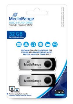 MEMORY DRIVE FLASH USB2 32GB MR911-2 MEDIARANGE
