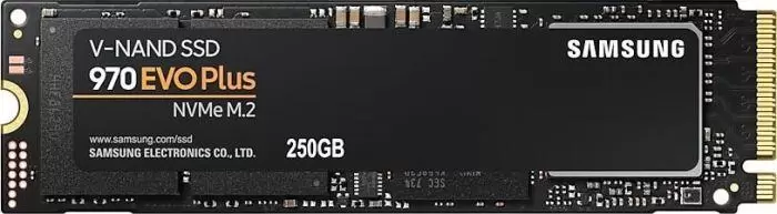 SSD SAMSUNG 970 Evo Plus 250GB M 2 PCIE NVMe MLC Write speed 2300 MBytes sec Read speed 3500 MBytes sec MTBF 1500000 hours MZ-V7S250BW