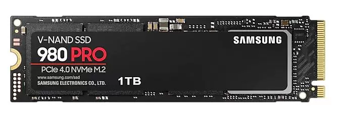 SSD SAMSUNG 980 Pro 1TB M 2 NVMe Write speed 5000 MBytes sec Read speed 7000 MBytes sec 2 3mm MTBF 1500000 hours MZ-V8P1T0BW