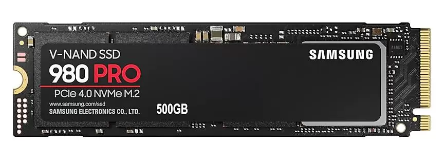 SSD SAMSUNG 980 Pro 500GB M.2 NVMe Write speed 5000 MBytes sec Read speed 6900 MBytes sec 2.38mm MTBF 1500000 hours MZ-V8P500BW