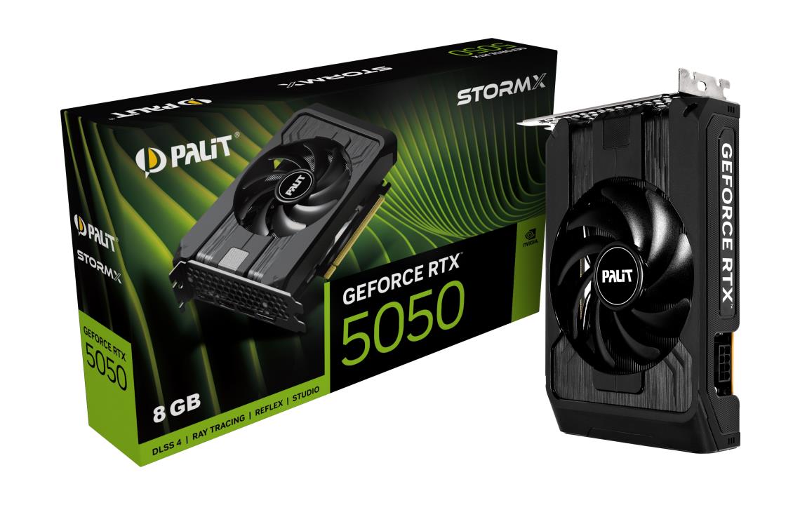 Graphics Card PALIT NVIDIA GeForce RTX 5050 8 GB GDDR6 128 bit PCIE 5 0 16x Single Slot Fansink NE65050019P1-GB2070F