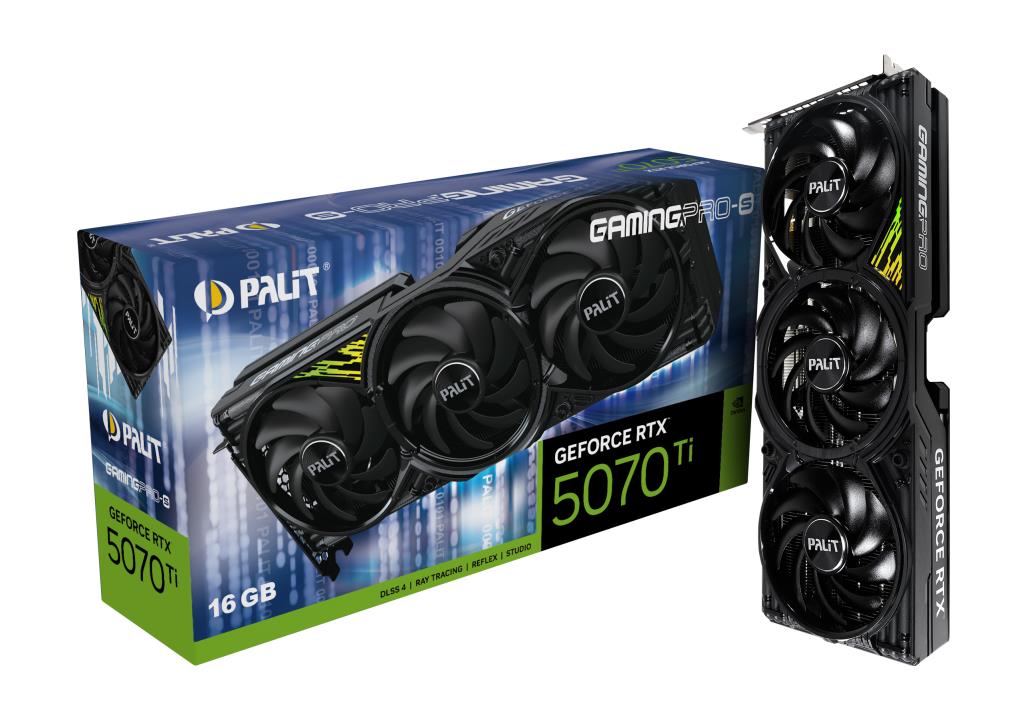 Graphics Card PALIT NVIDIA GeForce RTX 5070 Ti 16 GB GDDR7 256 bit PCIE 5 0 16x GPU 2295 MHz Triple slot Fansink NE7507T019T2-GB2031U