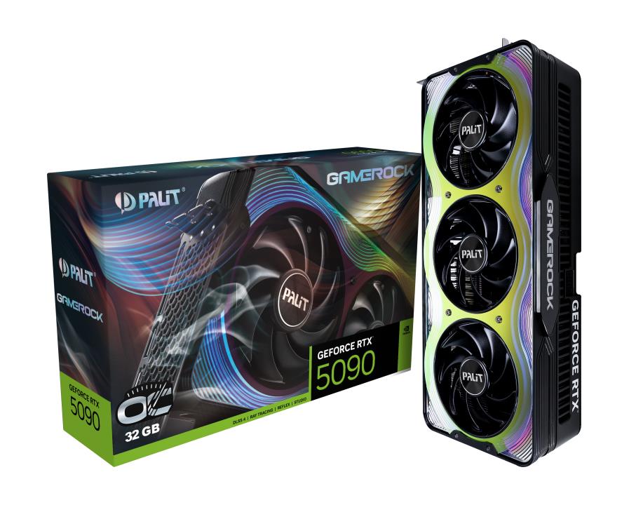 Graphics Card PALIT NVIDIA GeForce RTX 5090 32 GB GDDR7 512 bit PCIE 5 0 16x Triple slot Fansink 1xHDMI 3xDisplayPort NE75090S19R5-GB2020G