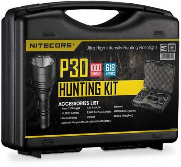 FLASHLIGHT HUNTING 1000 LUMENS NEW P30HUNTING KIT NITECORE