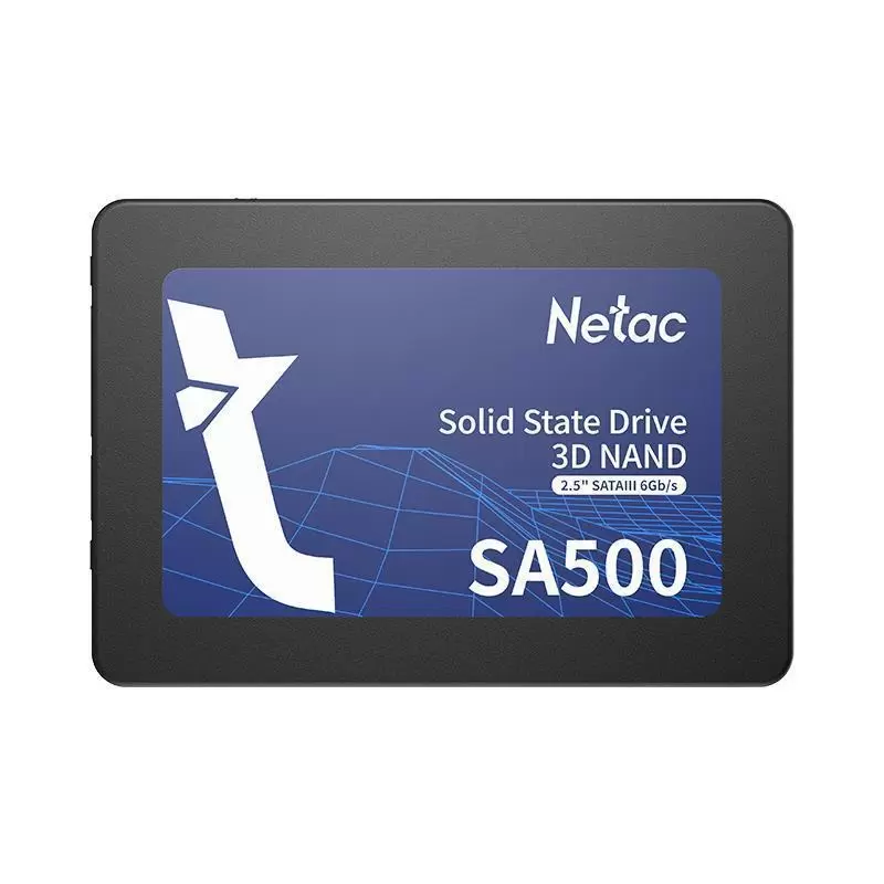 SSD NETAC SA500 512GB SATA 3.0 3D NAND Write speed 450 MBytes sec Read speed 520 MBytes sec 2,5 