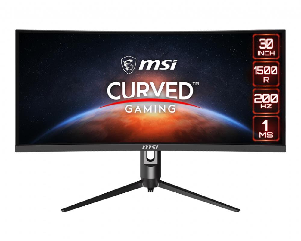 LCD Monitor MSI Optix MAG301CR2 29 5   Gaming Curved 21   9 Panel VA 2560x1080 21 9 200Hz Matte 1 ms Swivel Pivot Height adjustable Tilt Colour Black OPTIXMAG301CR2