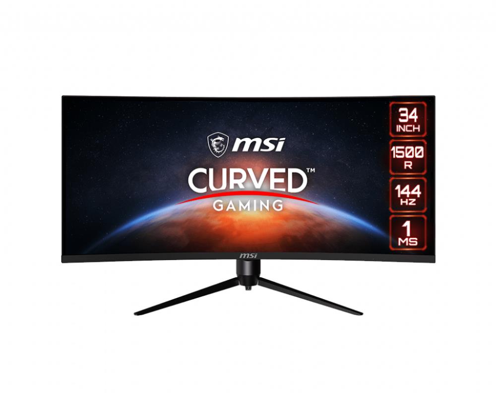 LCD Monitor MSI OPTIX MAG342CQR 34   Gaming Curved 21   9 Panel VA 3440x1440 21 9 144Hz Matte 1 ms Swivel Pivot Height adjustable Tilt OPTIXMAG342CQR
