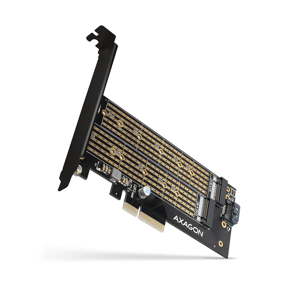 SSD ACC ADAPTER NVME SATA M 2 SP LP PCEM2-D AXAGON