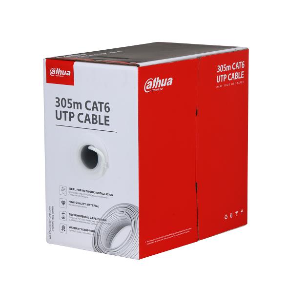 CABLE CAT6 UTP 305M CCA WHITE PFM922I-6UN-C-WHITE DAHUA