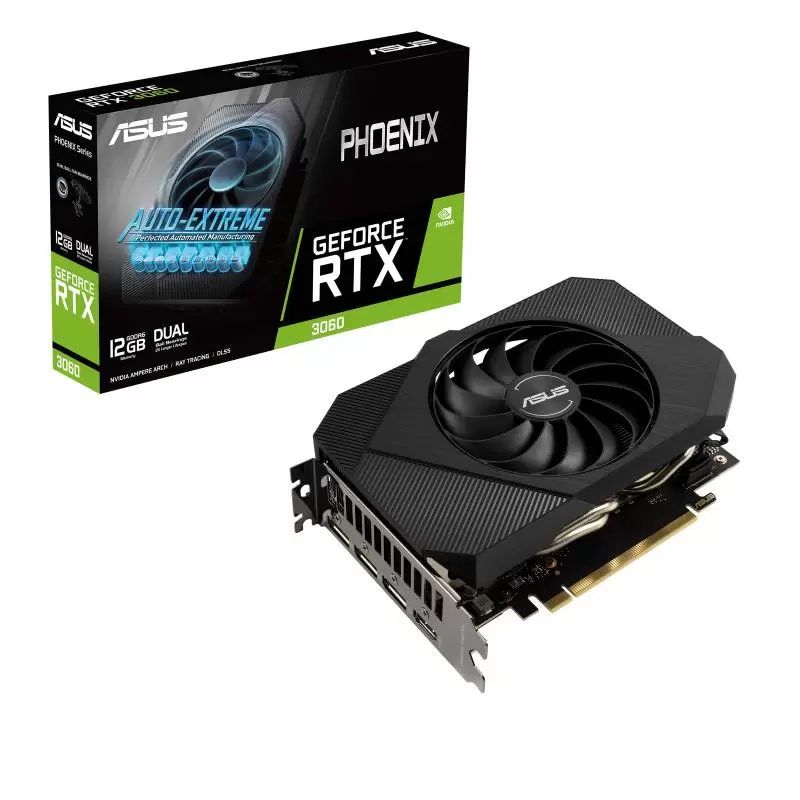 Graphics Card ASUS NVIDIA GeForce RTX 3060 12 GB 192 bit PCIE 4.0 16x GDDR6 GPU 1777 MHz PH-RTX3060-12G-V2