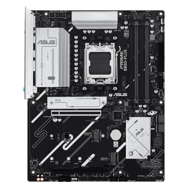 Mainboard ASUS AMD B850 SAM5 ATX Memory DDR5 Memory slots 4 1xPCI-Express 4 0 16x 1xPCI-Express 5 0 16x 3xM 2 1xHDMI 1xDisplayPort 2xUSB 2 0 5xUSB 3 2 1xUSB-C 1xRJ45 3xAudio port PRIMEB850-PLUS