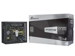 Power Supply SEASONIC PRIME Fanless PX 500 Watts Efficiency 80 PLUS MTBF 100000 hours PRIME-PX-500