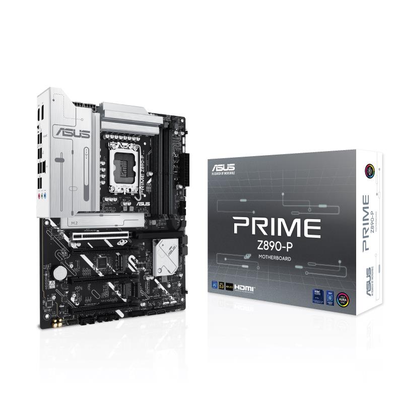 Mainboard ASUS Intel Z890 LGA1851 ATX Memory DDR5 Memory slots 4 3xPCI-Express 4 0 16x 1xPCI-Express 5 0 16x 4xM 2 1xHDMI 1xDisplayPort 1xAudio-In 1xAudio-Out 1xMicrophone 4xUSB 2 0 2xUSB 3 0 1xUSB 3 1 1xUSB-C 1xRJ45 PRIMEZ890-P