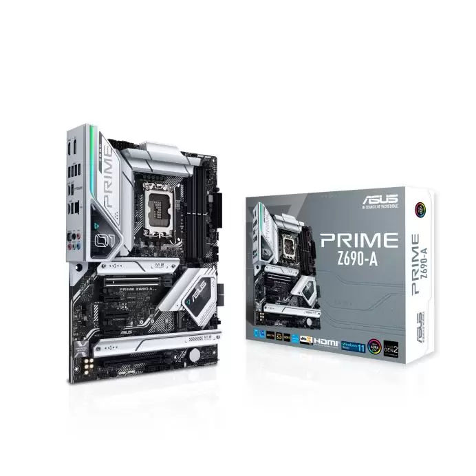 Mainboard ASUS Intel Z690 Express LGA1700 ATX Memory DDR5 Memory slots 4 2xPCI-Express 3.0 1x 2xPCI-Express 3.0 4x 1xPCI-Express 5.0 16x 4xM.2 1xHDMI 1xDisplayPort 2xAudio-In 3xAudio-Out 2xUSB type C 6xUSB 3.2 1xOptical S PDIF 1xRJ45 PRIMEZ690-A