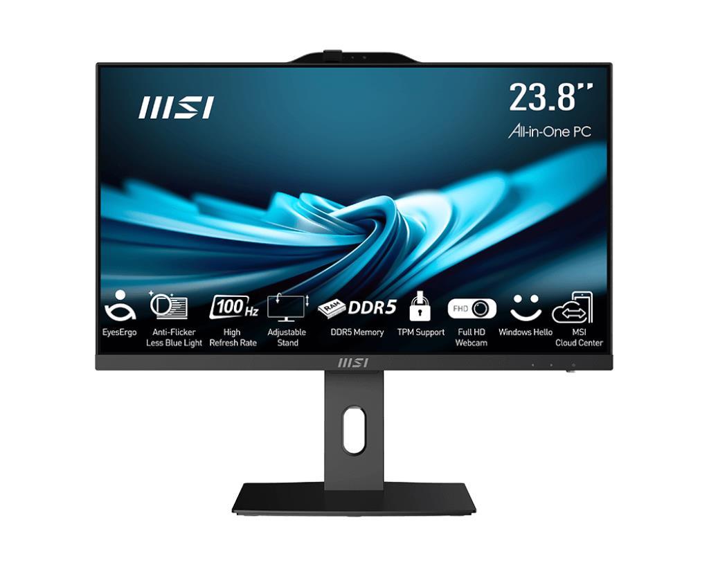 Monoblock PC MSI AP241P 14M PRO CPU Intel Intel   CoreT i7 i7-14700 RAM 16 GB DDR5-SDRAM Screen 23 8    1920 x 1080 pixels Storage 1000 GB SSDs 1000 GB Not available On-board graphics Yes Intel   UHD Graphics Black OS Windows 11 Pro PROAP242P14M-813EU