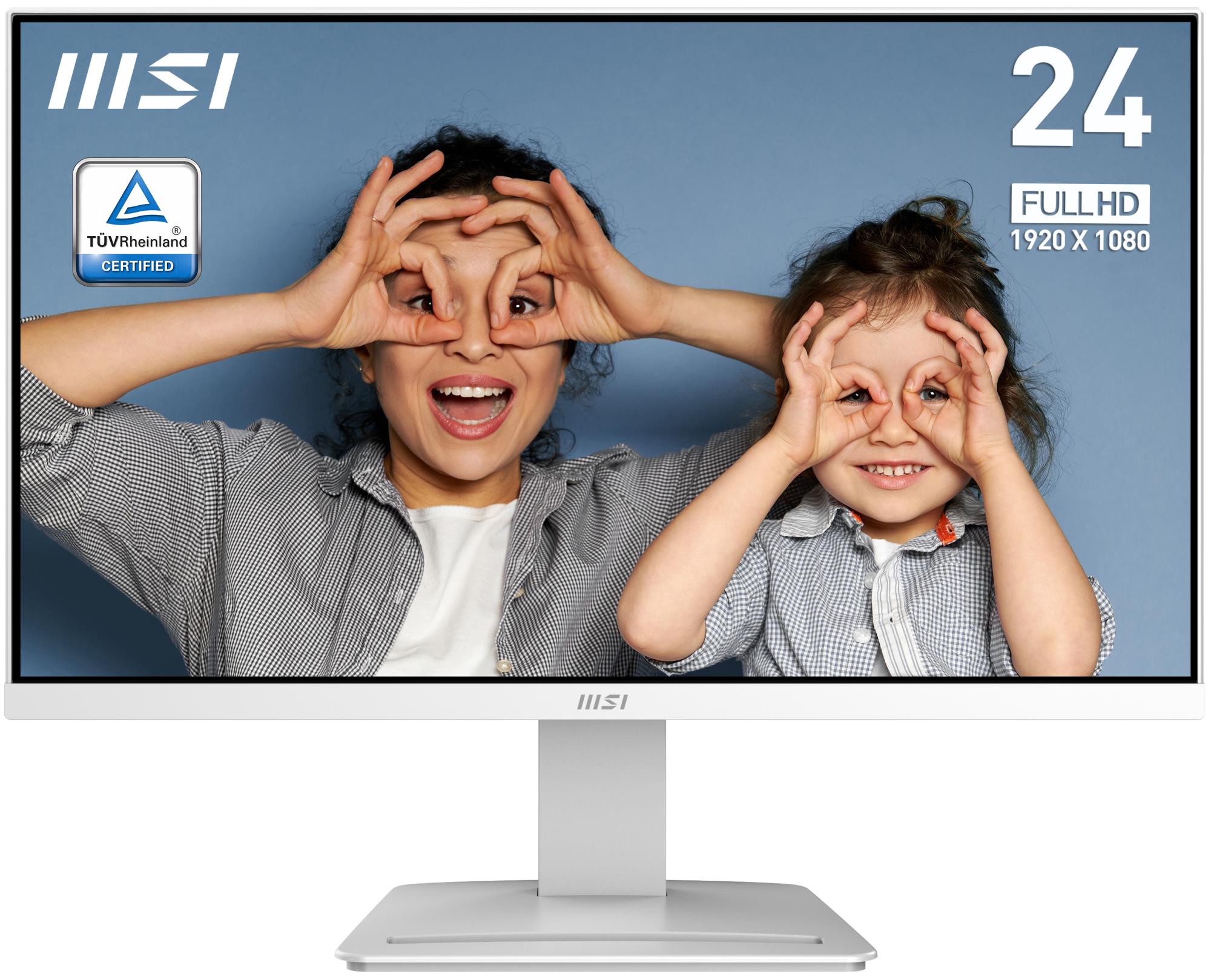 LCD Monitor MSI PRO MP2412W 23 8   Business Panel VA 1920x1080 16 9 100 Hz 1 ms Colour White PROMP2412W