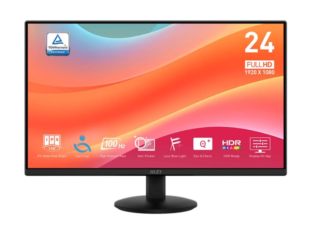 LCD Monitor MSI 23 8   Business Matte Panel IPS 1920x1080 16 9 100Hz 1 ms Tilt Colour Black PROMP242L