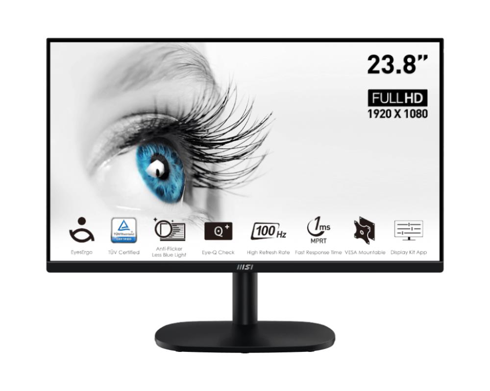 LCD Monitor MSI PRO MP245V 23 8   Business Panel VA 1920x1080 16 9 100Hz 1 ms Tilt PROMP245V