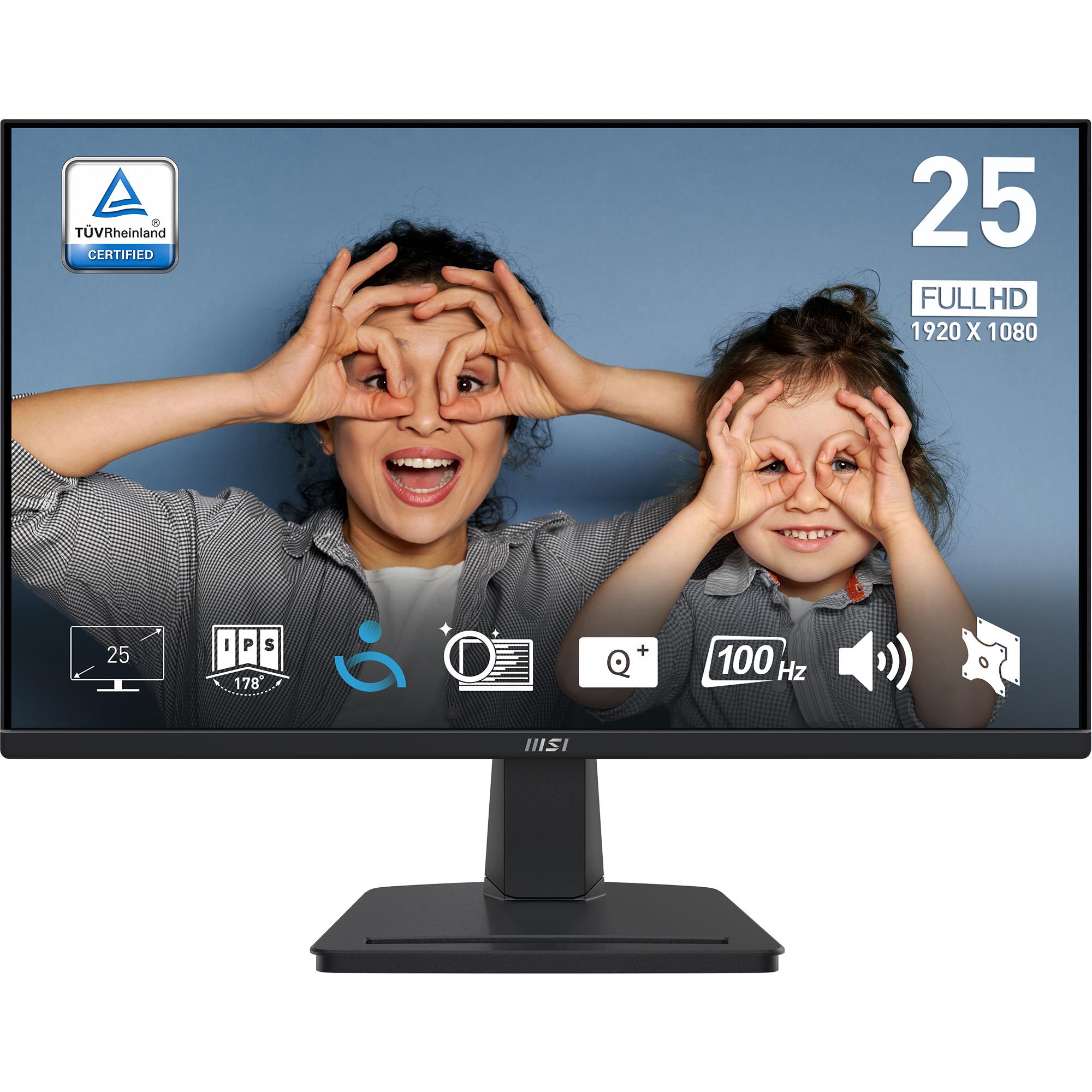 LCD Monitor MSI PRO MP251 24 5   Business Panel IPS 1920x1080 16 9 100 Hz 1 ms Speakers Colour Black PROMP251