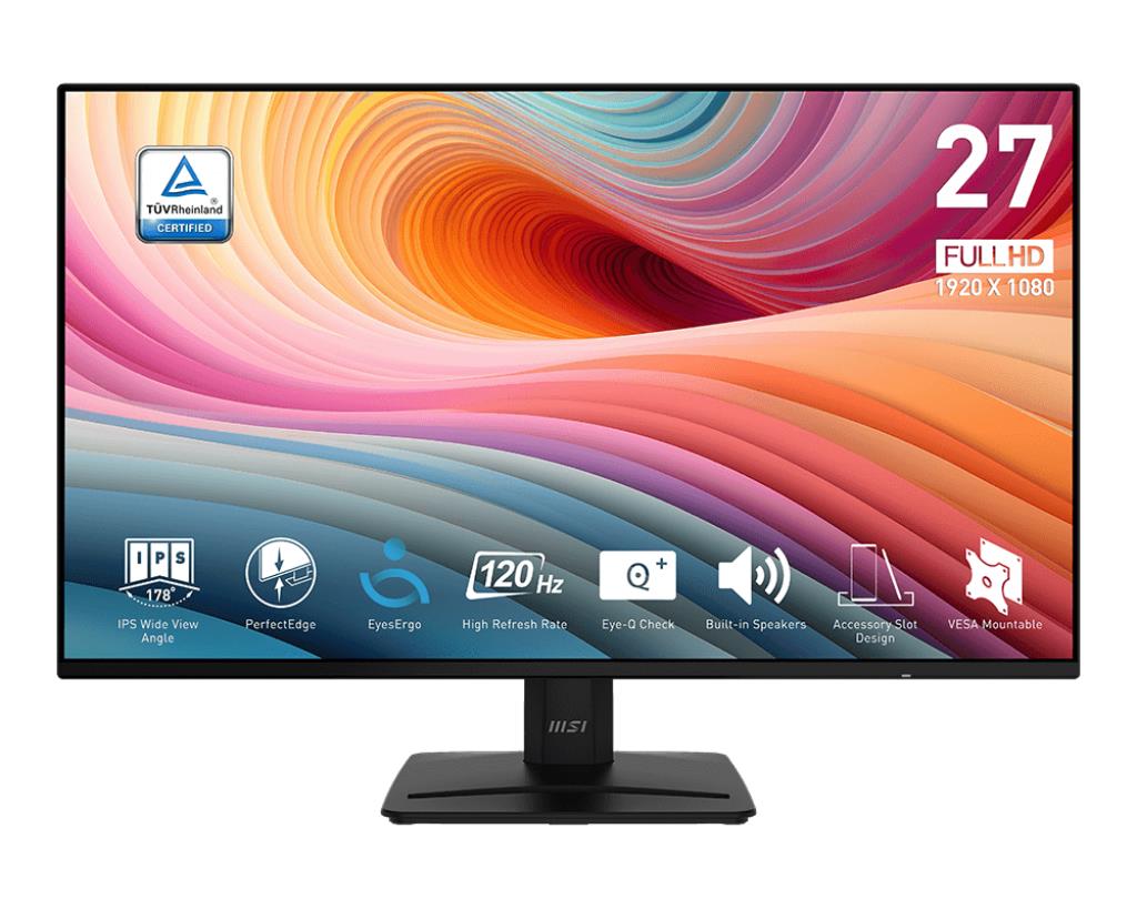 LCD Monitor MSI PRO MP271A E2 27   Business Panel IPS 1920x1080 16 9 120 Hz Speakers PROMP271AE2