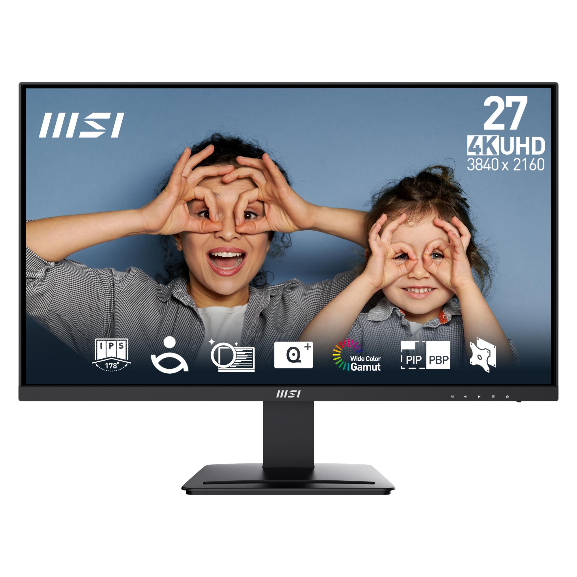 LCD Monitor MSI 27    3840 x 2160 pixels 4K Ultra HD Native aspect ratio 16 9 Flat PROMP273U