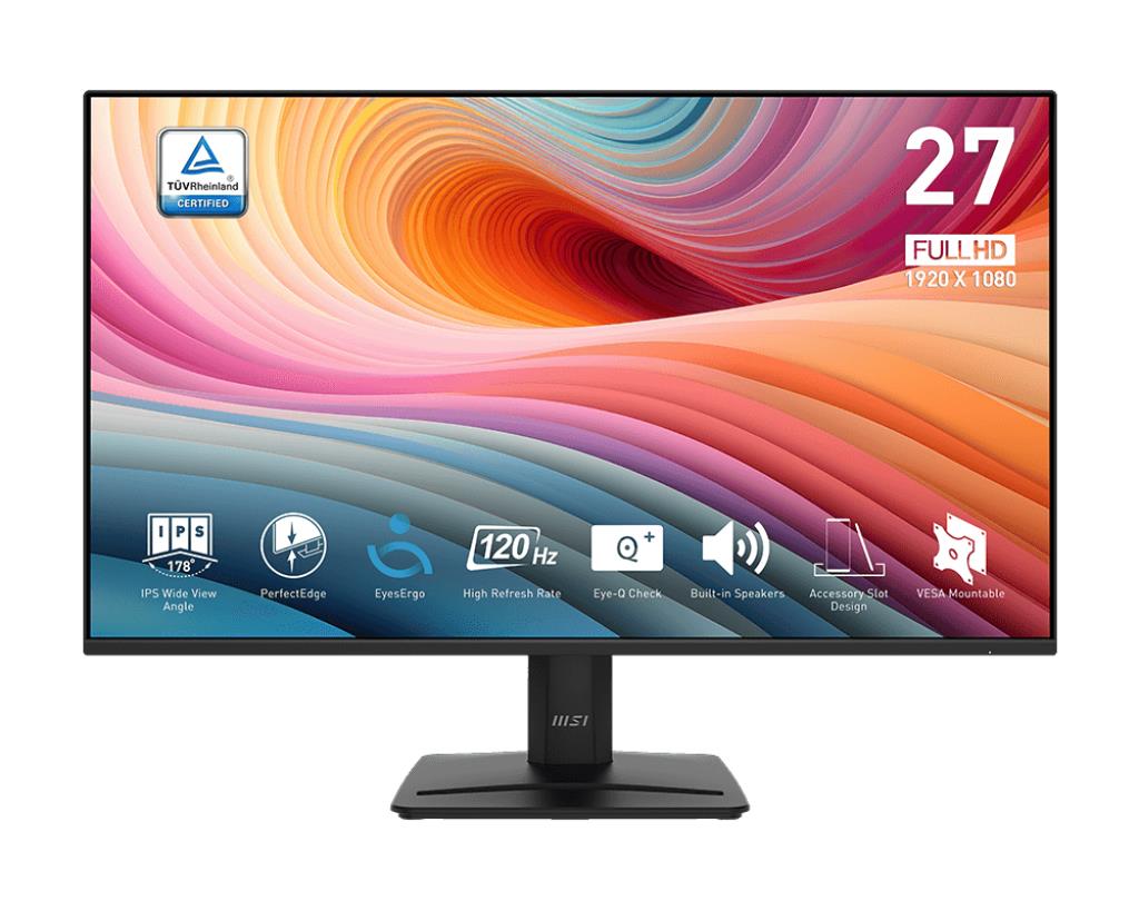 LCD Monitor MSI PRO MP275 E2 27   Business Panel IPS 1920x1080 16 9 120    1 ms Speakers PROMP275E2