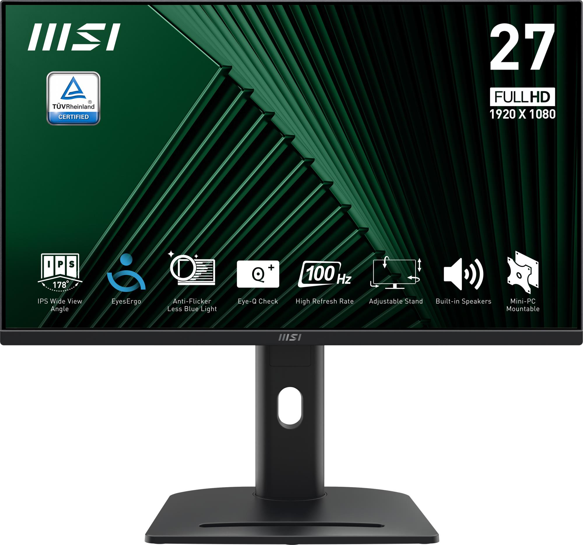 LCD Monitor MSI PRO MP275PG 27   Business Panel IPS 16 9 100 Hz 1 ms PROMP275PG