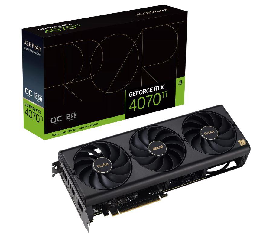 Graphics Card ASUS NVIDIA GeForce RTX 4070 Ti 12 GB GDDR6X 192 bit PCIE 4.0 16x 1xHDMI 3xDisplayPort PROART-RTX4070TI-O12G