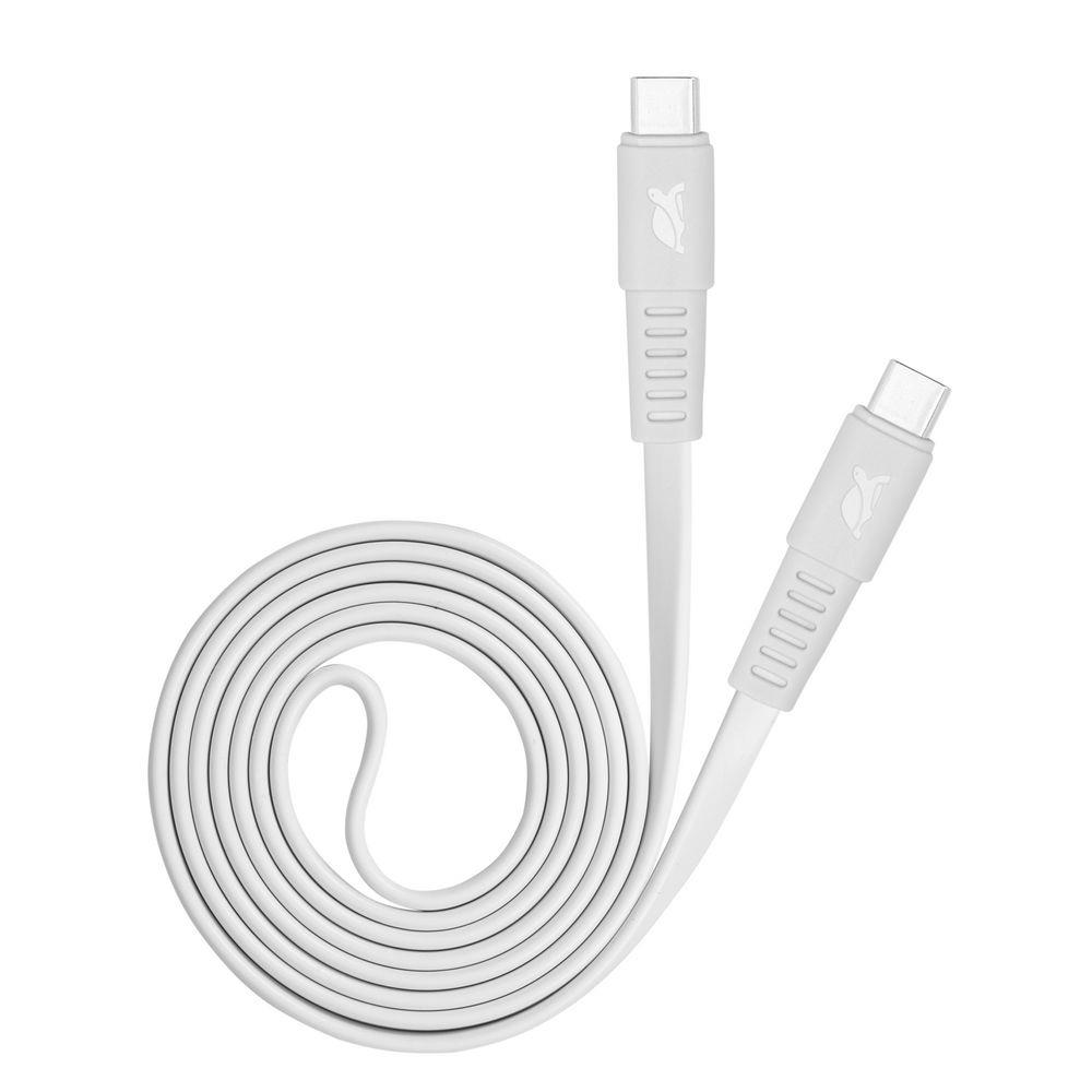 CABLE USB-C TO USB-C 1 2M WHITE PS6005 WT12 RIVACASE