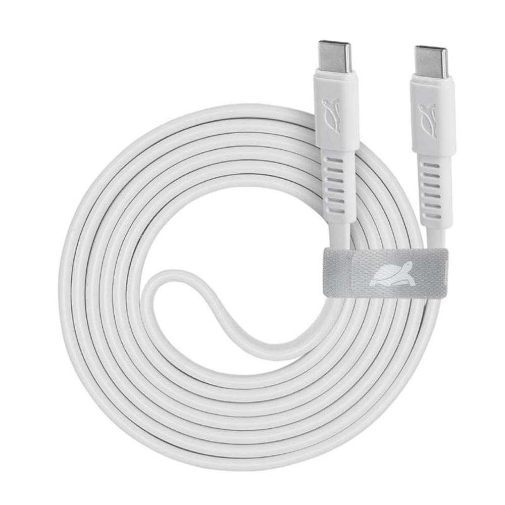 CABLE USB-C TO USB-C 2 1M WHITE PS6005 WT21 RIVACASE