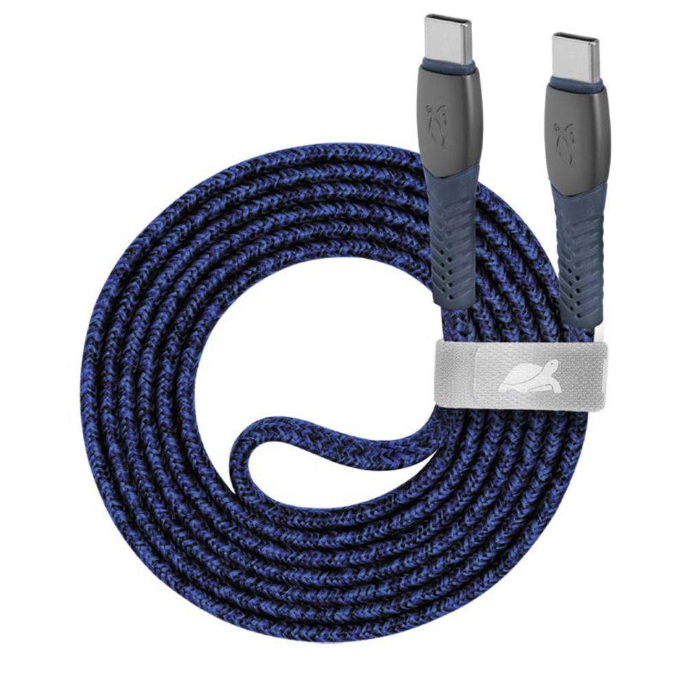 CABLE USB-C TO USB-C 1 2M BLUE PS6105 BL12 RIVACASE