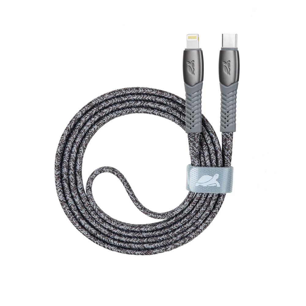 CABLE USB-C TO LIGHTNING 1 2M GREY PS6107 GR12 RIVACASE