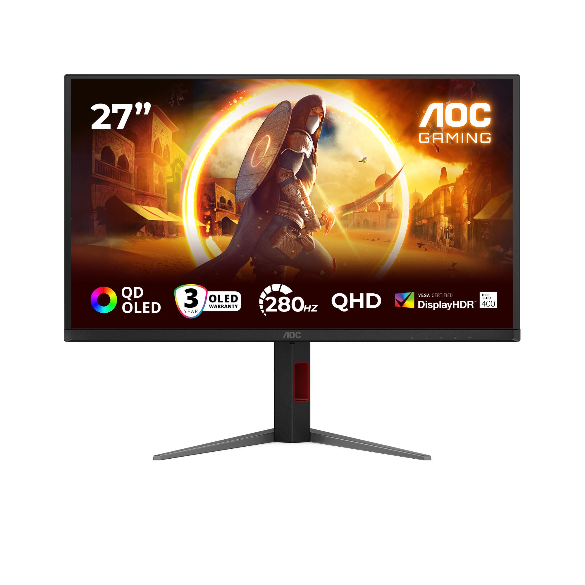 LCD Monitor AOC 27    2560 x 1440 pixels Quad HD Native aspect ratio 16 9 QD-OLED Flat Q27G4ZD
