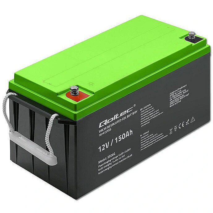 QOLTEC 53082 Gel Battery 12V 150Ah