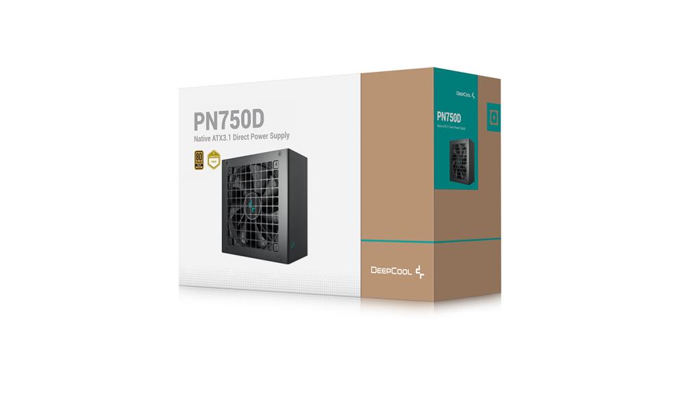 Power Supply DEEPCOOL PN750D 750 Watts Efficiency 80 PLUS GOLD PFC Active MTBF 100000 hours R-PN750D-FC0B-EU-V2