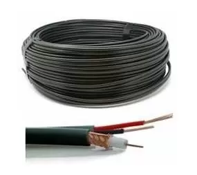 CABLE CCTV RG59+2X0.5MM 50M BLACK RG59-2X05-50M GENWAY