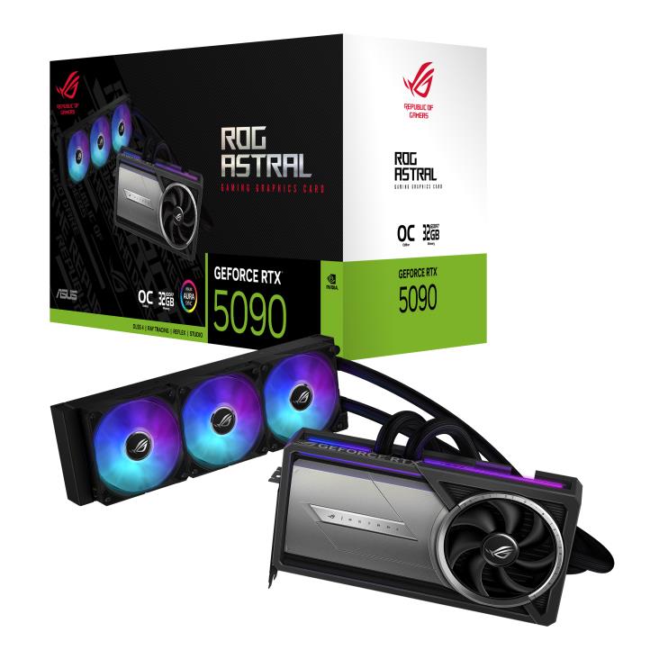 Graphics Card ASUS NVIDIA GeForce RTX 5090 32 GB GDDR7 512 bit PCIE 5 0 16x GPU 2610 MHz 2xHDMI 3xDisplayPort ASTRAL-LC-RTX5090-O32G-GA