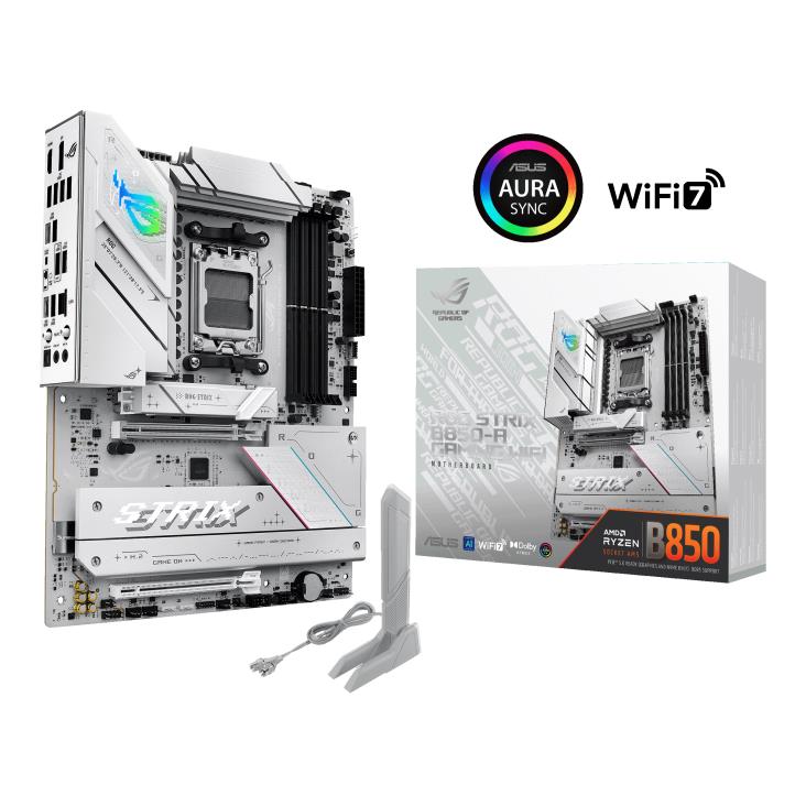 Mainboard ASUS AMD B850 SAM5 ATX Memory DDR5 Memory slots 4 1xPCI-Express 4 0 16x 1xPCI-Express 5 0 16x 4xM 2 1xHDMI 1xDisplayPort 12xUSB 2 0 3xUSB-C 1xOptical S PDIF 1xRJ45 2xAudio port STRIXB850-AGAMINGWIFI