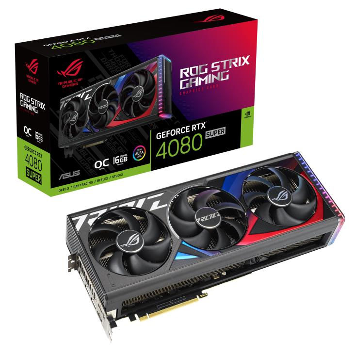 Graphics Card ASUS NVIDIA GeForce RTX 4080 SUPER 16 GB GDDR6X 256 bit PCIE 4 0 16x 2xHDMI 3xDisplayPort ROG-STRIX-RTX4080S-O16GAM