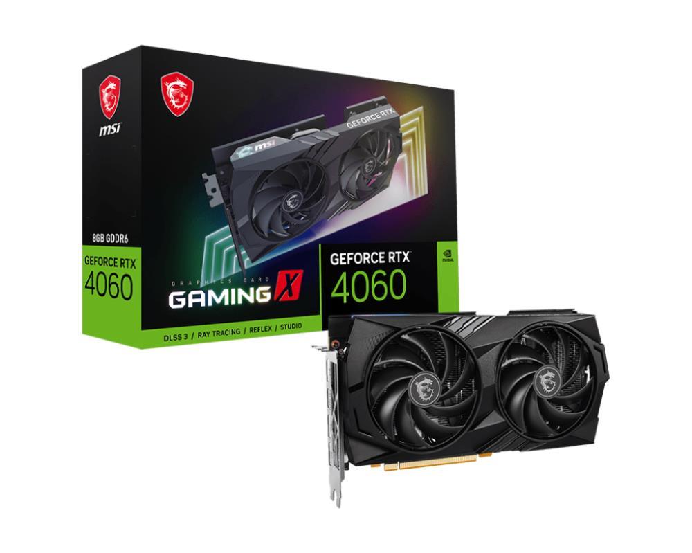Graphics Card MSI NVIDIA GeForce RTX 4060 8 GB GDDR6 128 bit PCIE 4 0 8x Dual Slot Fansink 1xHDMI 3xDisplayPort RTX4060GAMX8G