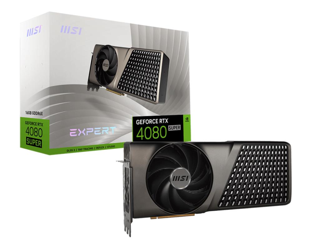 Graphics Card MSI NVIDIA GeForce RTX 4080 SUPER 16 GB GDDR6X 256 bit PCIE 4 0 16x Single Slot Fansink 1xHDMI 3xDisplayPort RTX4080SUPER16GEXPERT